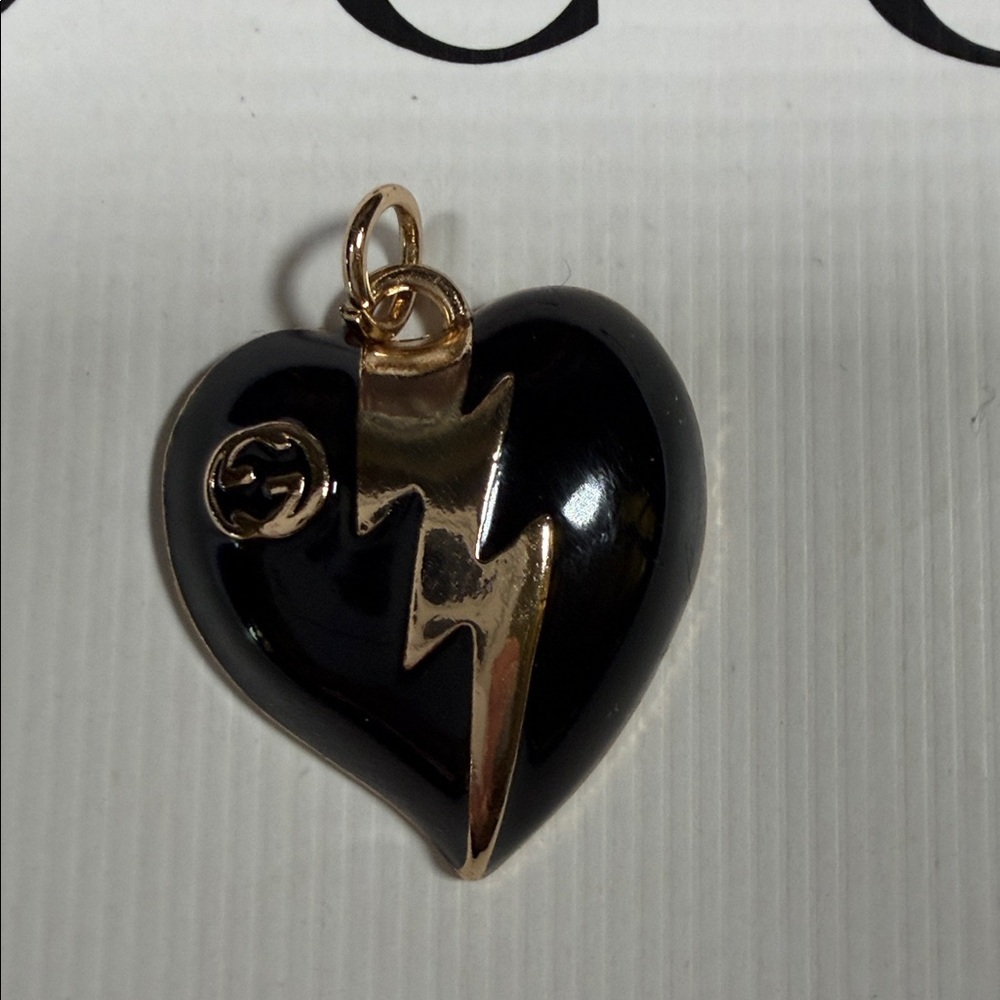 Beautiful Upcycled Gucci heart pendant or charm
